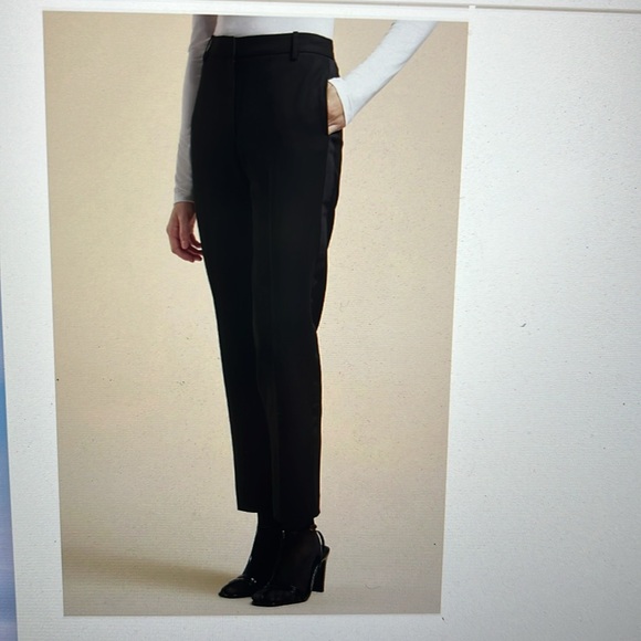 Rebecca Taylor Slim Tuxedo Pant Black Lined 12 NWT - Picture 14 of 16